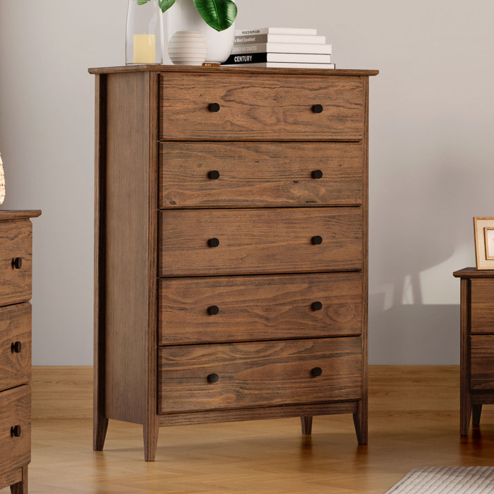 Grain Wood Furniture Greenport 5 Drawer Dresser & Reviews Wayfair